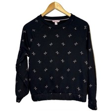 Juicy Couture Girls Sweatshirt black Long Sleeve Crew Neck Pullover Size XL 16