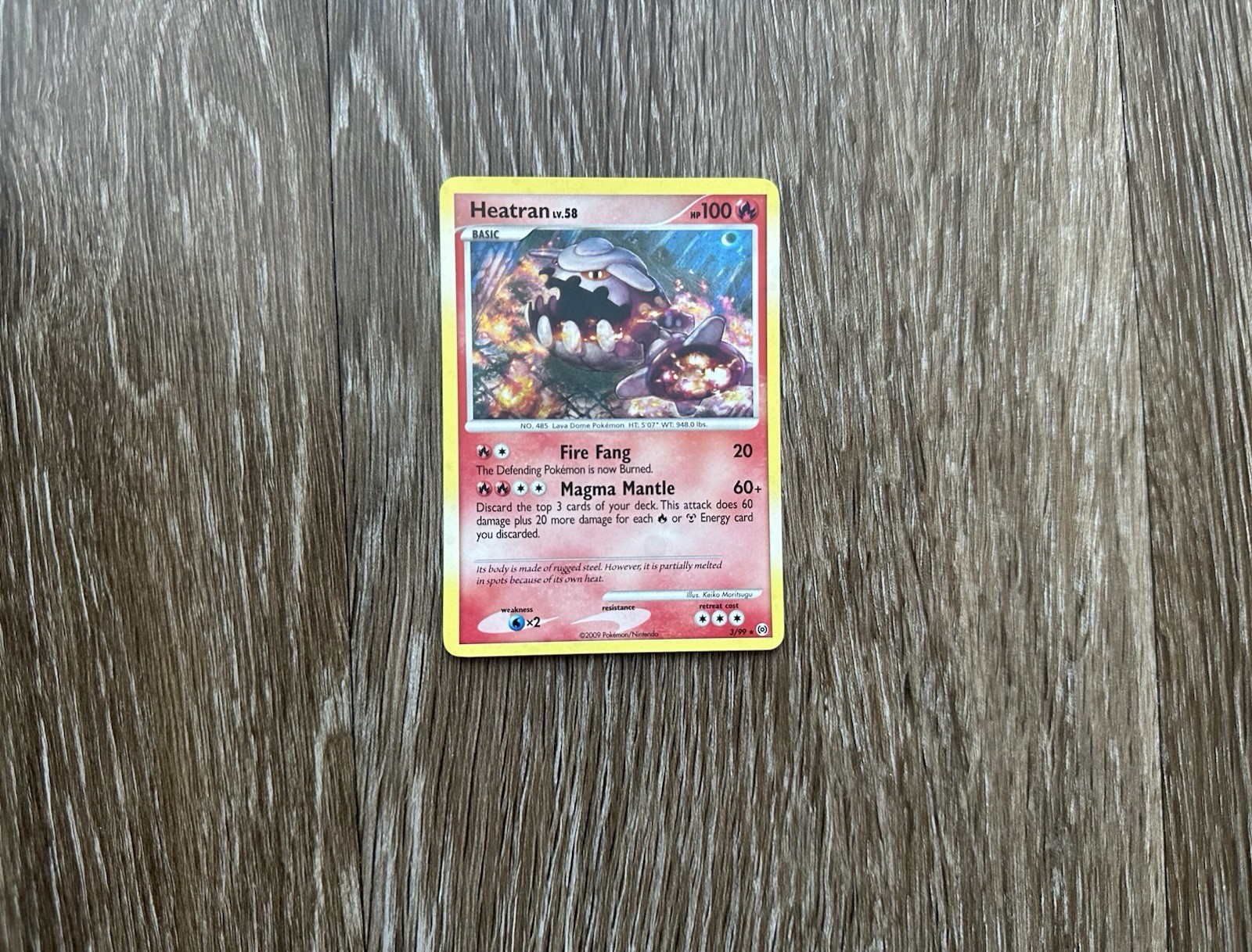 Pokemon Card - Heatran Arceus 3/99 Holo Rare NM PACK FRESH