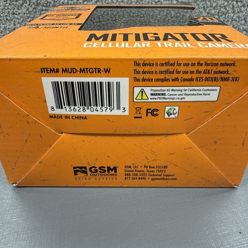 NEW Muddy MITIGATOR 20MP 80ft Cellular Trail Camera MUD-MTGTR-W Brown NEW - Picture 7 of 8