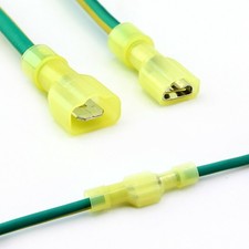 100PCS Nylon Insulated Crimp Spade Terminal 12-10AWG Wire Connectors Female Male