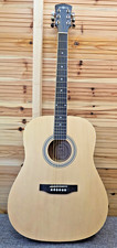GEAR4MUSIC DREADNOUGHT ACOUSTIC GUITAR 6 STRING NATURAL FULL SIZE DN-10NT