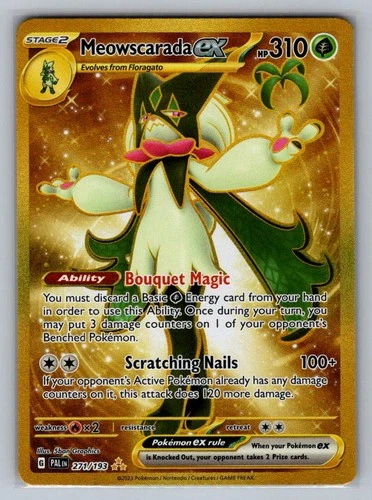 Meowscarada ex 271/193 Hyper Rare Paldea Evolved Pokemon Near Mint