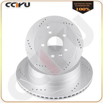 Rear Drilled & Slotted Brake Rotors Discs Fits Chevrolet Captiva Sport 12 - 15