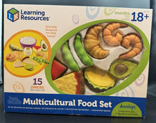 New Sprouts 15 Piece Multicultural Play Food Set for Imaginative Play