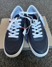 Image of Boys brand new Lacoste Trainers. Junior size 2.5. Navy blue in colour