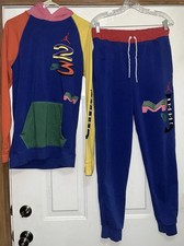 Nike Jordan DNA Sport Fleece Jogger Sweatshirt/pants Set Men  s Small 90s Style