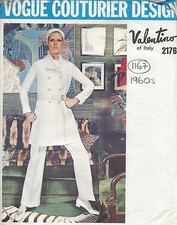 1969 Vintage VOGUE Sewing Pattern DRESS JACKET PANTS TOP B36 (1167) Valentino