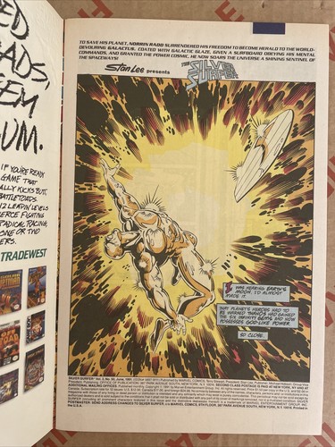 Silver Surfer #50 - Embossed Silver Foil Cover - First Print - Marvel Comics NM - Picture 7 of 7