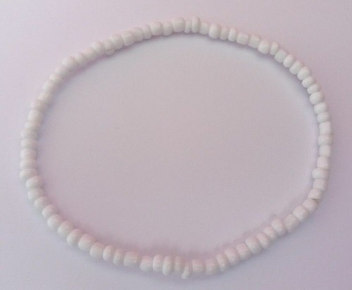 OPAQUE/METALLIC SEED BEAD STRETCHY/STRETCH ANKLET ANKLE BRACELET 9.5" 39 COLOURS - Picture 17 of 41