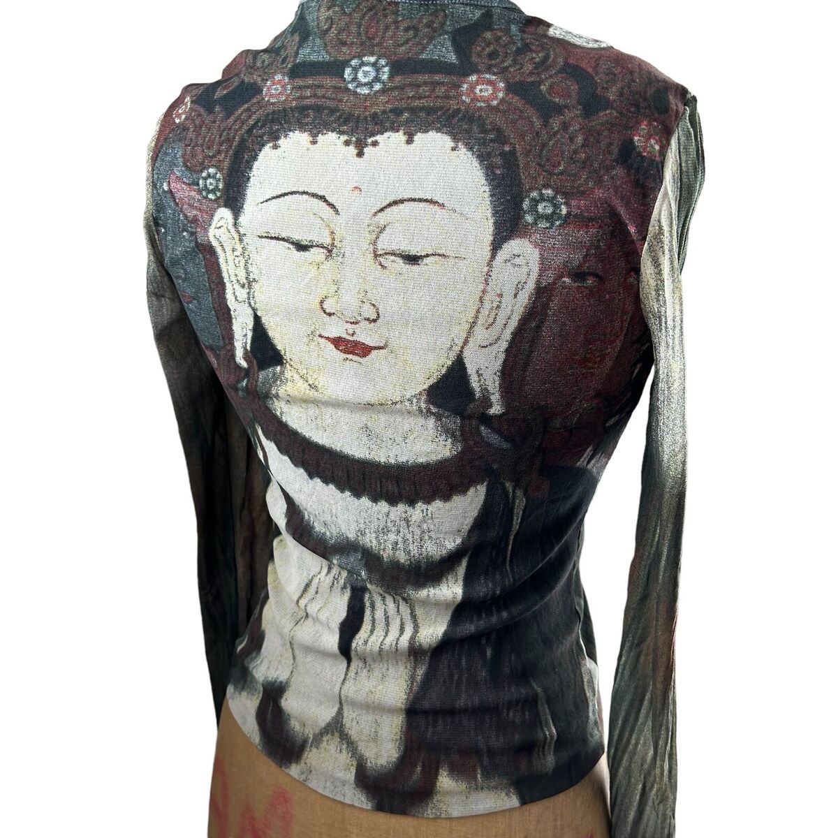 Rare Vintage 90's Vivienne Tam Kuan Yin Goddess Buddha Sheer Rare Vintage 90's Vivienne Tam Kuan Yin Goddess Buddha Sheer