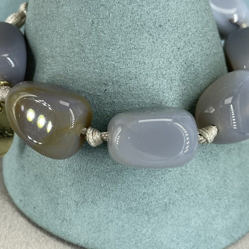 Lola Rose bracelet agate gemstone beaded chunky adjustable slider - Picture 3 of 9