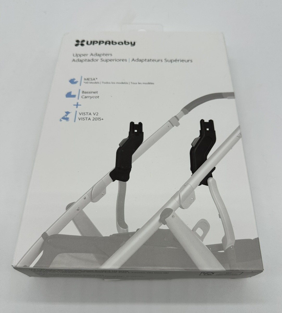 NEW UPPAbaby Upper Adapters For VISTA 2015+ V2 Mesa Bassinet Carrycot