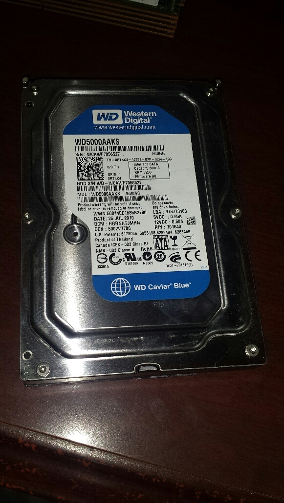 Western Digital WD5000AAKS 500GB Drive