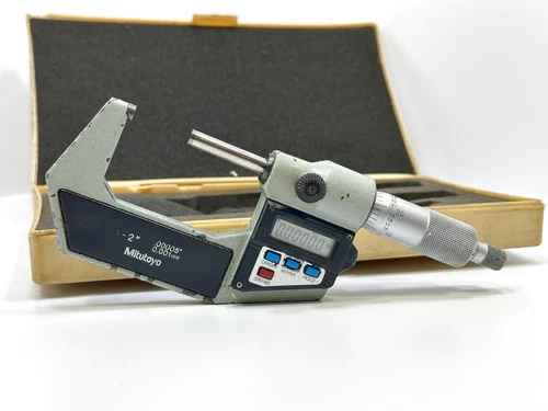 MITUTOYO 1-2" .00005" .001mm Digital Outside Micrometer | Pre-owned 1pc