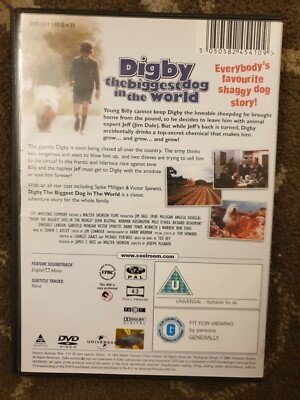 DIGBY THE BIGGEST DOG IN THE WORLD DVD KIDS RETRO 70S JIM DALE