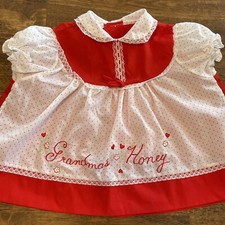 Vintage Girls 6-9 Months Dress Cradle Togs GRANDMA S HONEY Short Sleeve Lace