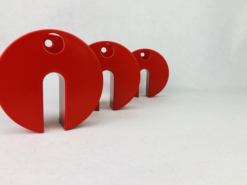 🟨 Set 3 Attaccapanni Vintage 80s Plastic Coat hangers Stoppino Style✈️worldwide - Foto 7 di 20