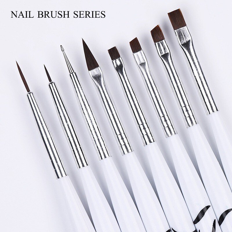 Professionelles Nagelpinsel-Set – 8-teilig Für Gel, French & Nailart