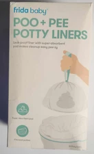 Frida Baby - Poo + Pee Potty Liners (30pk/Box) Fits Most Potties, New!