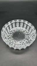 Vintage KIG Indonesia Clear Pressed Glass Cigar Ashtray/Candy Nut Dish MCM RETRO