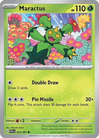Pokemon Maractus (3/245) Paldean Fates NM