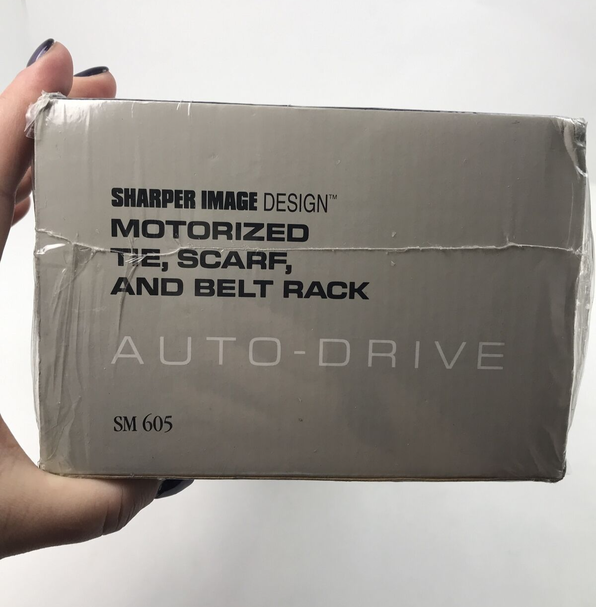 Sharper Image Motorized Tie Rack Rotating 72 Hook Tie, Scarf, Belt New