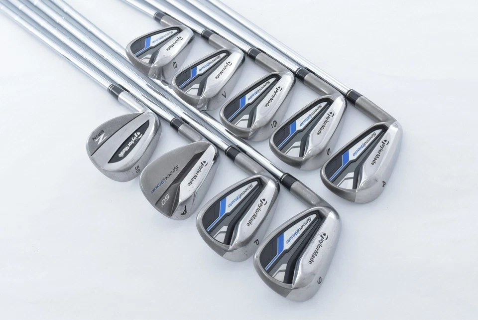 【Lefty】 9pcs TaylorMade SpeedBlade HL 4-5-6-7-8-9-PW-AW +56 Iron Set Uniflex LH - Image 3 of 4