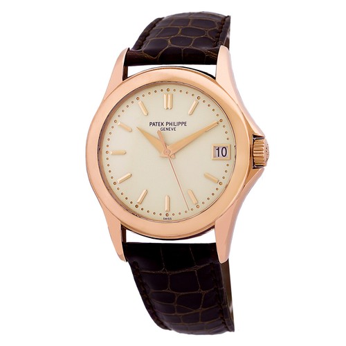 PATEK PHILIPPE 18K Rose Gold 37mm Calatrava Grande Taille 5107...