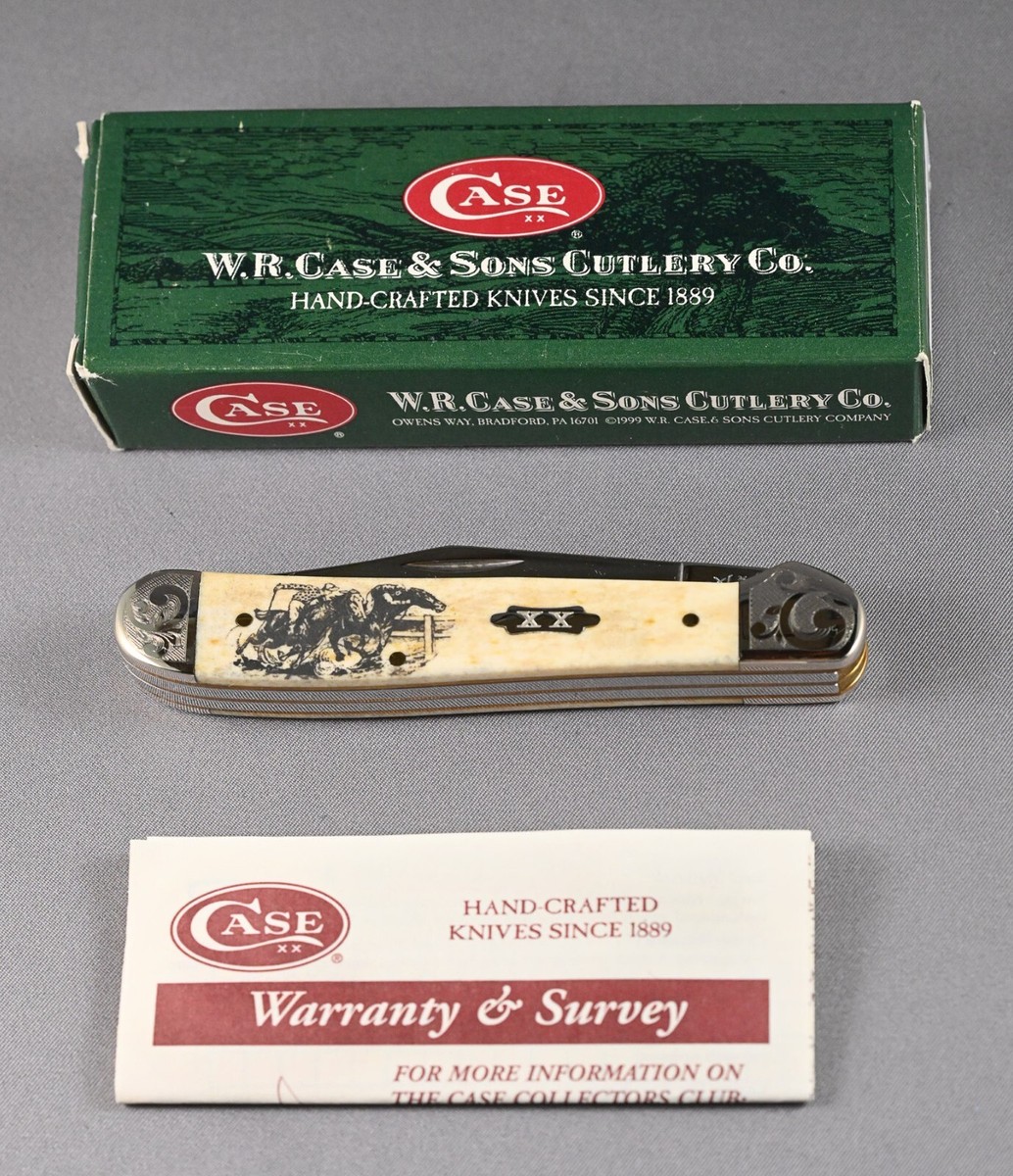 Case xx -Limited Edition Scrimshaw ANTIQUE Bone - COPPERHEAD