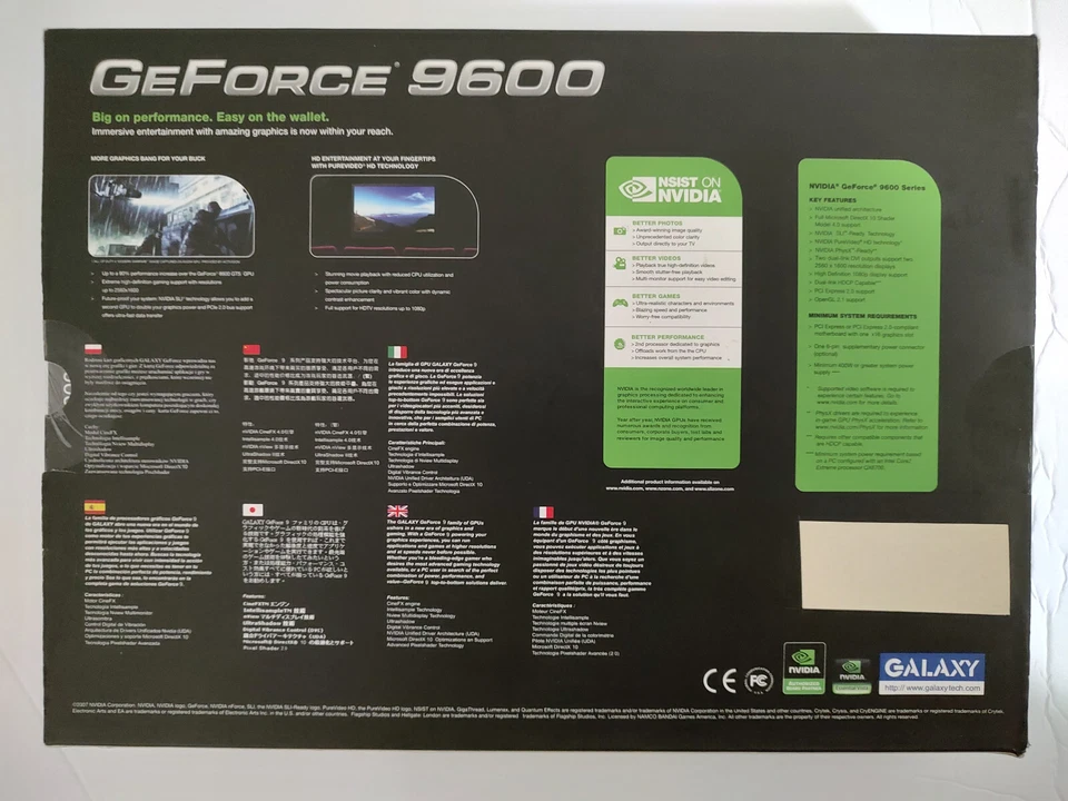 Nvidia Galaxy GeForce 9600 GT 512MB DDR3 Brand New - Image 2 of 4