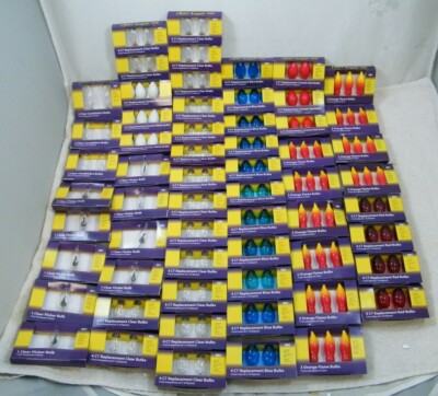 LOT OF LIGHT KEEPER PRO, C7 RED BLUE CLEAR CERAMIC CANDELBRA, FLAME & FLICKER