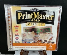Vintage SoftKey Print Master Gold Classic Windows 3.1 & 95 CD (1998) -New Sealed