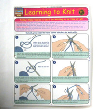 Learning to Knit Quick Study Home Lion Yarns Inc Lamented How to Guide 2004