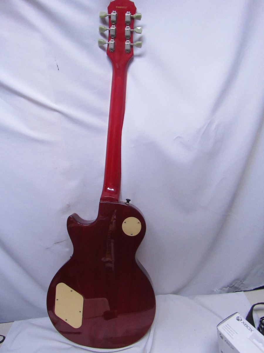 2002 Epiphone Les Paul Cherry Sunburst Electric Guitar Made 2002 Epiphone Les Paul Cherry Sunburst Electric Guitar Made