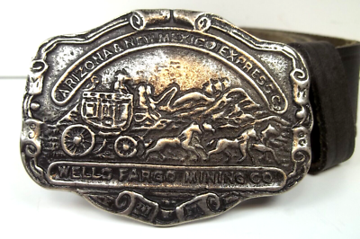 Wells Fargo Mining Co Belt Buckle Arizona New Mexico Express  display picture 2