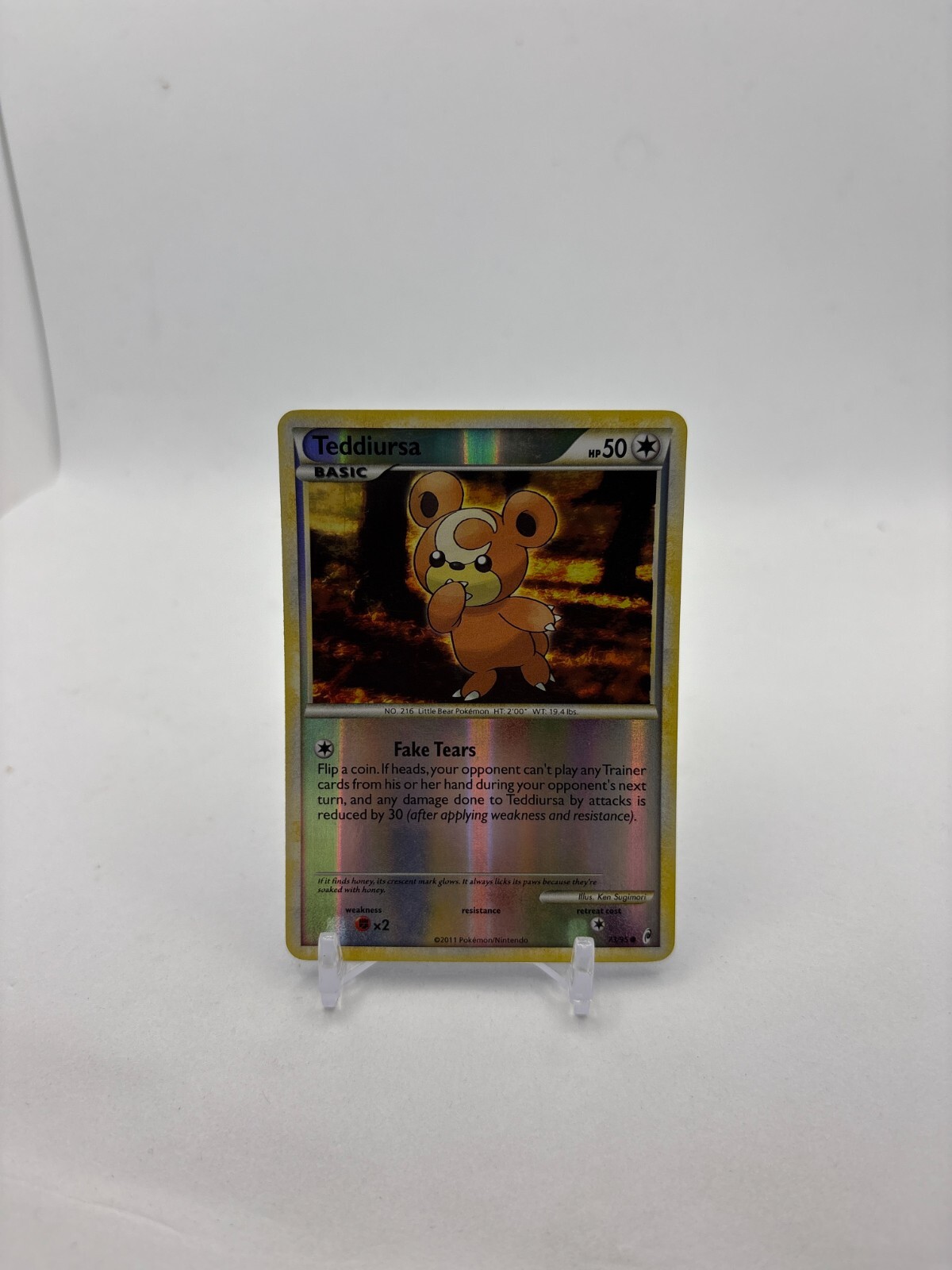 Pokémon Card - Teddiursa (Reverse Holo) - 73/95 - LP - Call of Legends