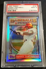 1993 DANNY TARTABULL TOPPS FINEST REFRACTOR #167 PSA 9 YANKEES