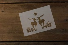 L1041 Prim Reindeer Presents Star Mylar Stencil Airbrush Durable Made in USA