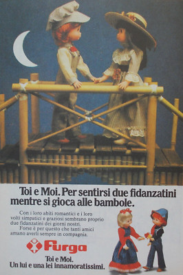 Advertising Werbung Italian 1978 DOLL FURGA TOI E MOI FIANZATINI