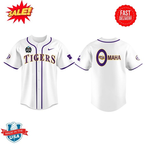 Special New Omaha Men's College World Series Tiger Baseball Jerseyy