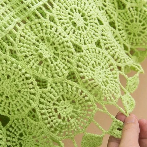 Women's Crochet Crop Top Hollow Pullover Summer concealer- - Bild 7 von 35