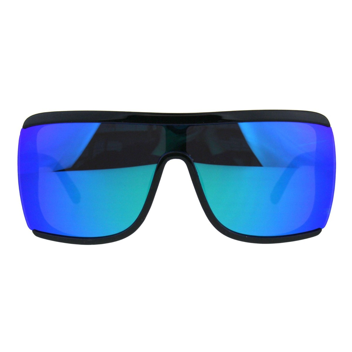 Oversized Shield Sunglasses Unisex Fashion Square Flat Top  display picture 2