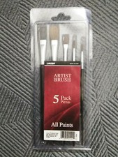 Linzer 5ct Assorted ARTIST BRUSH SET For All Paints Decor Craft Hobbies A555 NEW