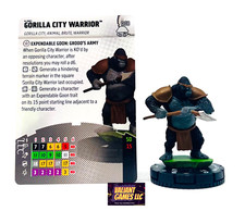 DC Heroclix Gorilla City Warrior 008 w/ Card Notorious Set