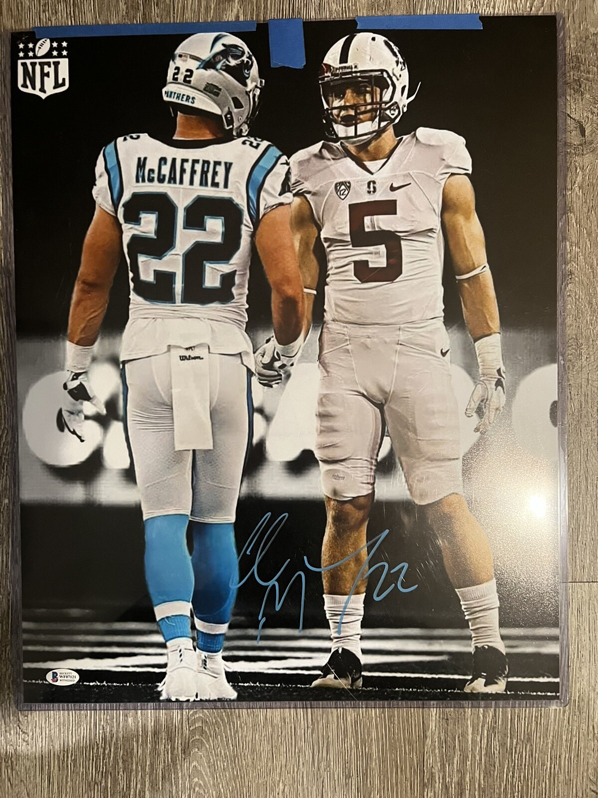 Christian McCaffrey Signed 16x20 Beckett COA 
