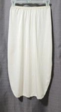 FLASH SALE VINTAGE Women ShadowLine Half Slip Small 28" Champagne Ivory Slit Hem