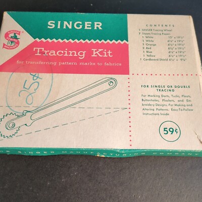 Singer Tracing Kit Style C-5, vintage unused complete, original box and contents