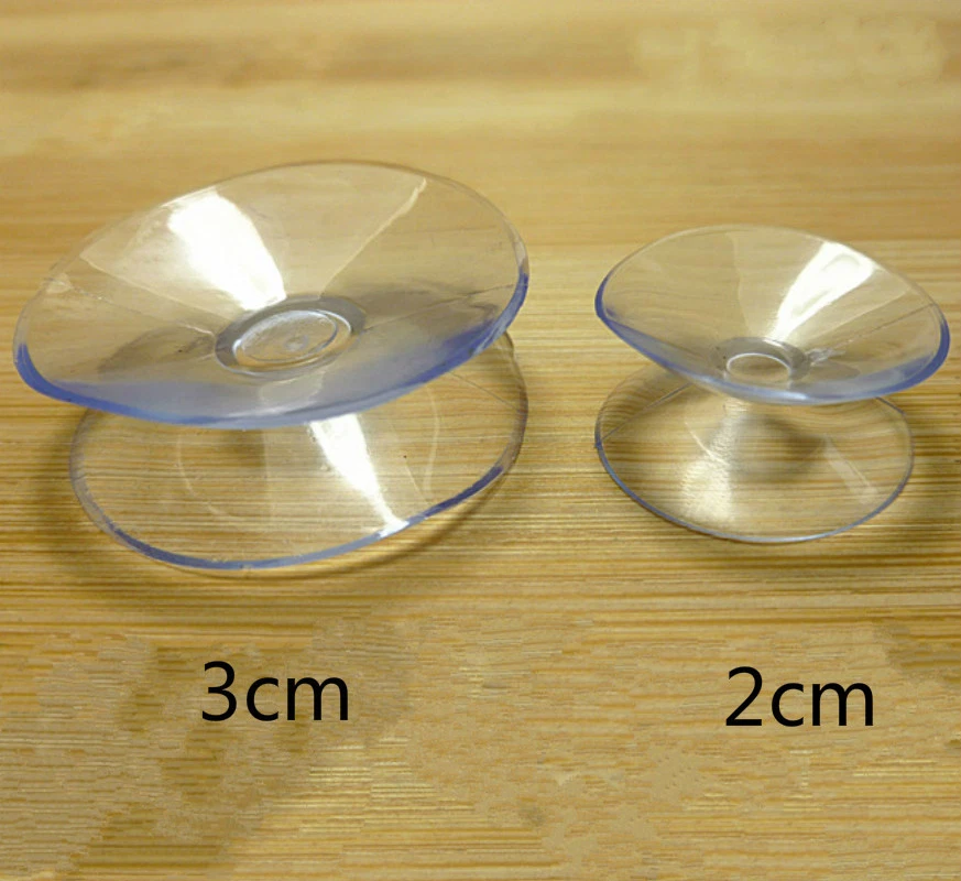 5x Double Sided Suction Cups Sucker Pads Rubber Holder For Glass Plastic 3  Size