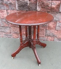 Antique Victorian Cherry Butter Print Civil War Era Parlor Accent Side End Table