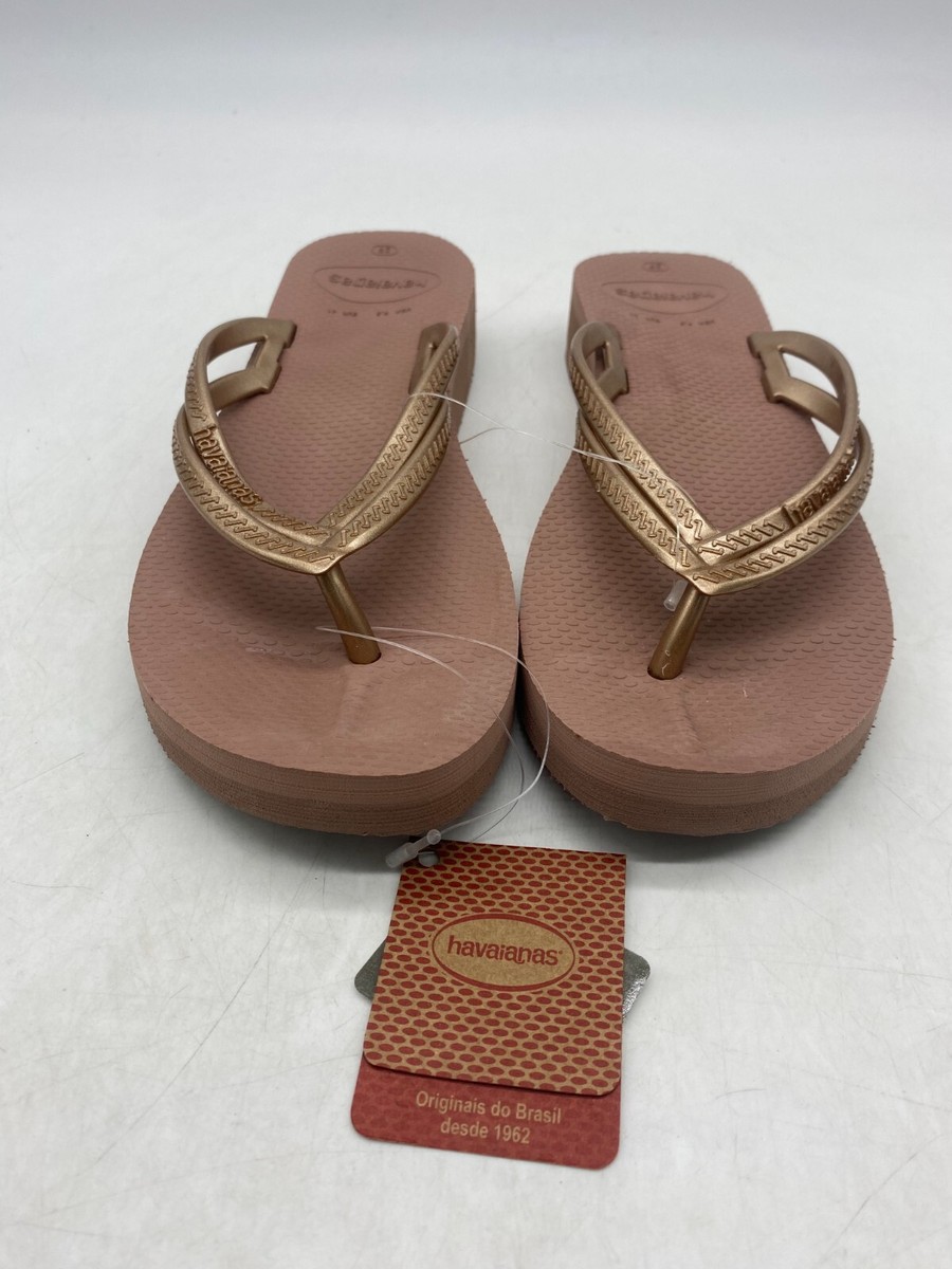 Havaianas Cappuccino Wedge Flip Flops Women's Sz 39 BR US